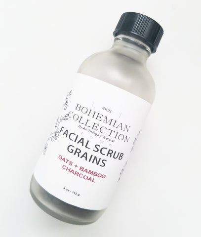 4oz OATS + BAMBOO CHARCOAL SCRUB GRAINS