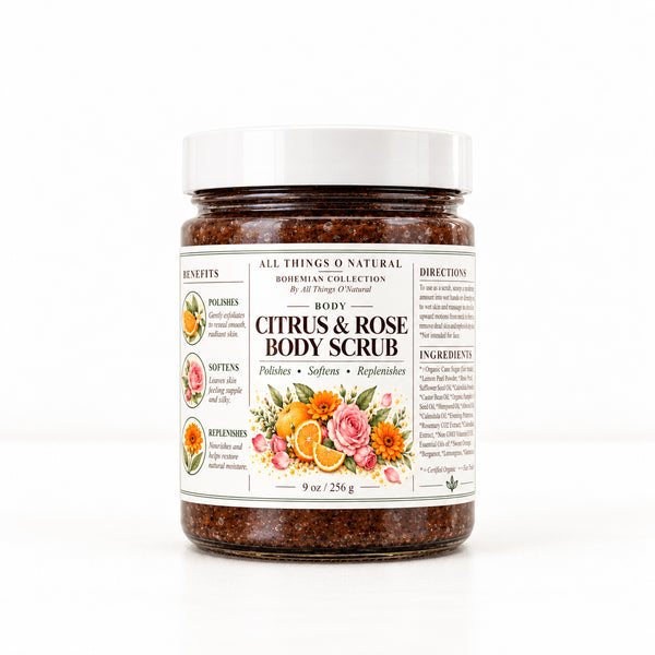 8oz CITRUS + ROSE BODY SCRUB